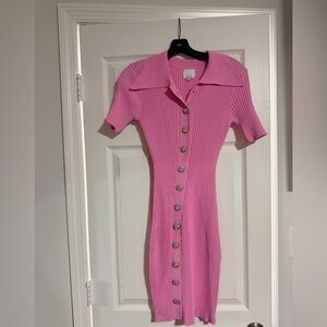 Fumi The Label Audrey Mini Dress Pink Size L (New)